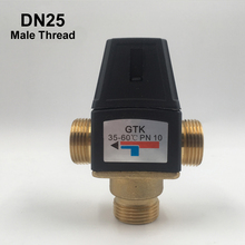 Высококачественный 3-ходовой термостатический смесительный клапан из латуни DN25 с наружной резьбой, солнечный водонагреватель, 3-ходовой термостатический смеситель 2024 - купить недорого