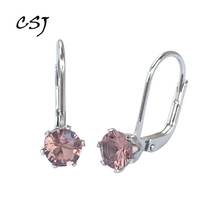 CSJ Diaspore Zultanite sterling silver good Earrings Fine Jewelry Women Femm Lady Wedding Engagment Party or mom gift box 2024 - buy cheap