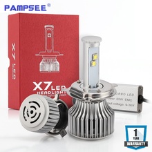 Pampsee-farol automotivo de led, 100w, 9006 lm/par, lâmpada h1, h3, h27, h7, h11, hb3, 9004/hb4, h4, h13, 9007,, estilo 2024 - compre barato