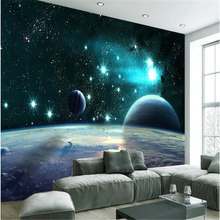 beibehang Large custom wallpaper 3D vast universe star planet living room TV tooling background wall 2024 - buy cheap