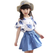 New Girls Clothes Set  Shirts And Skirts 4-12  Old Summer Tracksuit Kids Girls Clothes boutique kids clothing 9 ST101 2024 - buy cheap