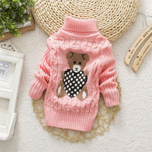ExactlyFZ/осенне-зимние свитера с рисунком для маленьких девочек и мальчиков; детский вязаный пуловер; теплая верхняя одежда; Детский свитер с высоким воротником 2024 - купить недорого