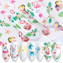 1PCS Water Decal Transfer Foil Nail Art Stickers Flamingo Owl Cartoon Animal Design Nail Sliders For Manicure Tips LASTZ659-673 2024 - buy cheap