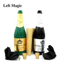 Botella de champán de látex (negro o verde) para trucos de magia, accesorios de primer plano para botella de vino, novedad 2024 - compra barato