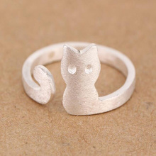 Smjel новый регулируемый антикварный Милая кошка с длинным хвостом кольца для женщин anillos нежные колечки для женщин SYJZ038 2024 - купить недорого