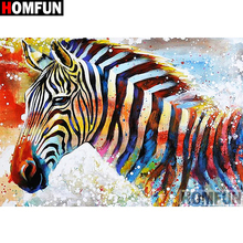 HOMFUN Full Square/Round Drill 5D DIY Diamond Painting "Color zebra" Embroidery Cross Stitch 3D Home Decor Gift A12992 2024 - buy cheap