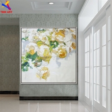 Textured Flower Picture Hand painted Modern Abstract Oil Paintings on Canvas for Living Room Home Decoration Wall Art Gift A011 2024 - buy cheap