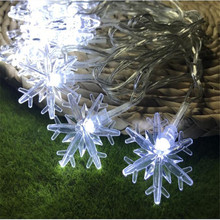 7.5M Copper Wire 50LED String light Snow Flakes Waterproof Holiday lights For Christmas Tree Wedding Party New Year Garden Decor 2024 - buy cheap