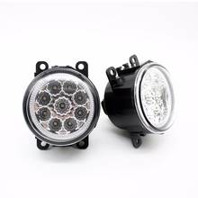 2pcs Car Styling Round Front Bumper LED Fog Lights DRL Daytime Running Driving  Blue For Renault LOGAN Saloon LS 2004-2015 2024 - buy cheap