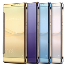 De cuero Flip de lujo de soporte inteligente espejo retrovisor para Huawei P20 amigo 20 10 Lite Pro P soporte inteligente caso por Honor 10 9 Lite 8X 2024 - compra barato