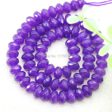 5*8mm Clear Dark Purple Chalcedony Accessories Crafts Loose Beads DIY Stone Faceted Women Jewelry Making Design Wholesale 15inch 2024 - buy cheap