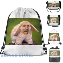 Funny graphic print shoulder Bags women Nicolas Cage Rabbit Single shoulder backpack travel for men Gym Bag 2024 - buy cheap