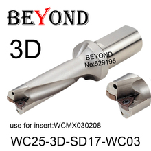 BEYOND WC-insertos de carburo de WC25-3D-SD17-WC03 SD17.5, Herramientas CNC indexables, uso de perforación en U, WCMT, WCMT030208, 17mm, 17,5mm 2024 - compra barato