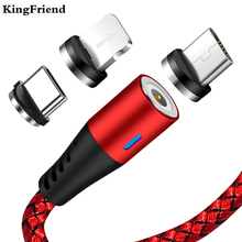 KingFriend Магнитный Micro USB кабель для быстрой зарядки USB Type C Магнитный кабель для зарядки данных для Iphone Samsung Xiaomi Huawei 2024 - купить недорого