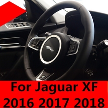 For Jaguar XF 2016 2017 2018 Steering wheel decorative circle sequins bright interior refit stickers Auto Accessories 2024 - buy cheap