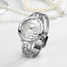 Relógio feminino pulseira de cristal, relógio de pulso feminino quartz 2024 - compre barato