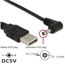 Cable de alimentación para conector de barril, conector USB macho a 5V CC de 3,5mm x 1,35mm, 90 ángulos, 10 Uds. 2024 - compra barato