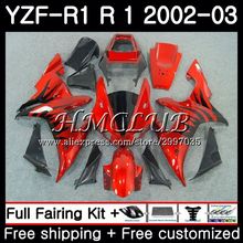 Body For YAMAHA YZF R 1 YZF 1000 YZF-R1 2002 2003 20HC.1 YZF R1 02 03 Black flames YZF-1000 YZF1000 YZFR1 02 03 Fairing Frame 2024 - buy cheap