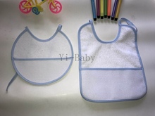 Free shipping Cross Stitch Bibs waterproof Baby Bibs Infant saliva towels baby bibs blue 4PCS/Set YB170009 2024 - buy cheap