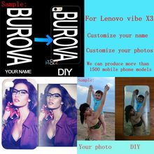 DIY custom design próprio nome Personalizar imprimir sua foto imagem tampa da caixa de telefone para Lenovo vibe X3 X3a40 X3c50 X3c70 2024 - compre barato