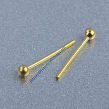 Jewelry Making findings Raw brass metal Ball head Pins Ball pins wholesale 0.6*12mm with 2mm beads shipping free 2024 - buy cheap