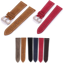 Wholesale PU Leather Strap 18mm 20mm 22mm 24mm Watch Band Retro Style Replacement Wristband Belt Men and Women Watch Straps 2024 - buy cheap
