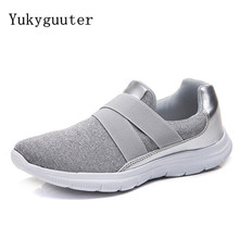 Woman Sports Running Shoes Flats Outdoor Sneakers 2019 Summer Mesh Breathable Couple Lightweight Athletic Women Slip On Platform 2024 - buy cheap