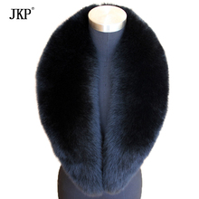 Long 100% Real Full Fox Fur Collar Scarf Scarve Natural Black 100cm 2024 - buy cheap