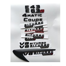 Black Letters E43 E53 E63 E63s V8 BITURBO 4MATIC+ Fender Trunk Emblem Emblems Badges for Mercedes Benz AMG W207 W211 W212 W213 2024 - buy cheap