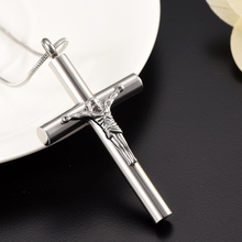 Pingente de cruz com crucificada jesus, joia com cinzeiro urna de 6 cores, colar comemorativo 2024 - compre barato