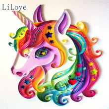 LI LOYE Diamond Mosaic Full Crystals Pictures Diamond Embroidery Color unicorn Cross-Stitch Kit Diamond Pattern Decor Gift FZ395 2024 - buy cheap