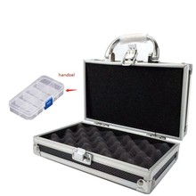 Caja de Herramientas portátil de aluminio, equipo de seguridad, caja de instrumentos con forro de esponja, 180x110x55mm 2024 - compra barato