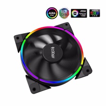 PCCOOLER 12cm RGB LED Light PC Cooling Fan Smart 4 Pin PWM Quiet PC Case Chassis Fan with AURA Regulation for Computer Case 2024 - buy cheap