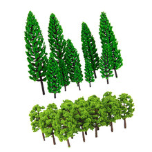 30 шт. зеленая Модель деревья окрашенные HO N макет для Diorama архитектуры 2023 - купить недорого