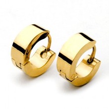316L Stainless Steel  hip hop earrings fashion Punk light version gold color jewelry  wholesale 2024 - buy cheap