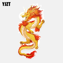 YJZT 7CM*14.5CM Chinese Dragon Decoration Fashion PVC Car-styling Car Sticker Decal 5-1039 2024 - buy cheap