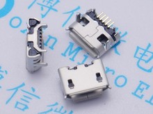 20pcs Micro 5pin USB Jack Ox horn longer needle Needle length 1.25 5P with ox horn 5P Charger Connector mini usb Free shipping 2024 - buy cheap