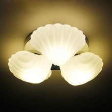 46cm white E27 ceiling lights brief fashion personality 3 pieces shell ceiling lamp lighting droplight bedroom lamps FG267 2024 - buy cheap