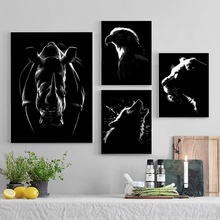Black White Bear Rhinoceros Chimpanzee Wall Art Canvas Painting Nordic Posters And Prints Wall Pictures For Living Room Decor 2024 - buy cheap