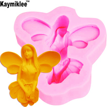 M679 Hot Angel Girl UV Resin Silicone Mold Fondant Chocolate Candy Gumpaste Lollipop Crystal Epoxy Soft Clay Soap Moulds 2024 - buy cheap