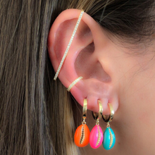 summer fashion jewelry sea shell drop charm earring candy sweet colorful enamel Neon colors shell earring 2024 - buy cheap