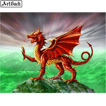 ARTBACK-pintura de diamante 5d diy de animales, mosaico de diamantes de imitación cuadrados, decoración del hogar 2024 - compra barato