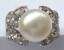 Free shipping >>>>>>8-9mm white pearl ring size Size:7:8:9 AAA G104 2024 - buy cheap