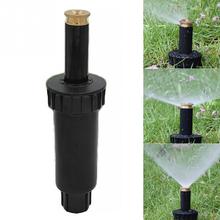Aspersor de plástico para irrigação, bico pulverizador ajustável para jardim, rosca fêmea, 90/180/360 graus, 1 peça 2024 - compre barato