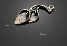 50pcs Antique Bronze Snail flowers Jewelry Charms Pendants-DIY FindingsNecklace Bracelet Metal Fashion Accessories 37.9mmX16mm 2024 - buy cheap