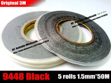 5x (1.5mm*50M) 3M 9448AB Double Sided Black Adhesive Tape Glue for Samsung Galaxy HTC iphone ipad Phone Touch Screen LCD Display 2024 - buy cheap