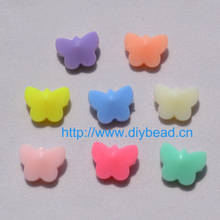 100 pcs/lot shipping free DIY Handcraft Department,Light Color Acrylic beads 14*11MM Cartoon Butterfly Jewelry Findings 2024 - buy cheap