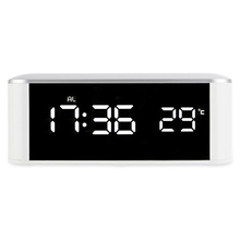 3 in 1 LED Electronic Mirror Alarm Clock Time Temperature Display Snooze Function Desktop Digital Table led Alarm Clocks 2024 - buy cheap