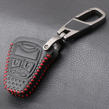 Remote Car key Genuine Leather Case Fob Cover For Chrysler Jeep Dodge Ram Caliber Nitro Patriot Pacifica Liberty 2024 - buy cheap