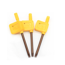 Llave de bandera amarilla T20, soporte de herramientas, destornillador, accesorios estándar Torx para CNC, llave de tornillo 2024 - compra barato